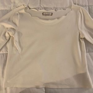 Eri + Ali Paulina Scalloped Top